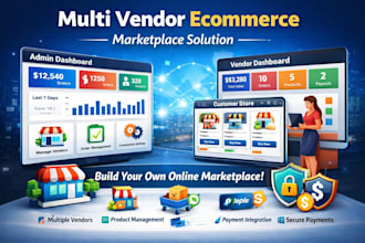 build multi vendor ecommerce marketplace website or multivendor website