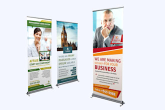design roll up banner, retractable banner, pull up banner