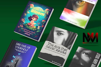 design a professional book cover for fiction and poetry books