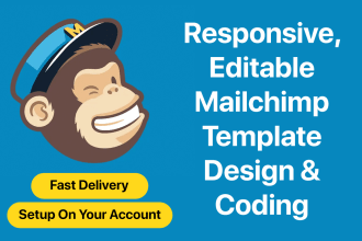 do editable mailchimp email template, newsletter template
