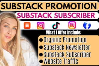 promote substack page, website promotion for organic substack subscribers