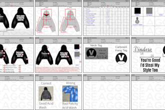 create detailed tech packs