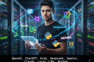 develop your custom ai app, ai saas, website, mobile application or openai, llm