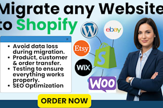 migrate to shopify website migration wordpress woocommerce wix store migration