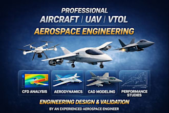 provide professional aircraft, uav and vtol aerospace engineering design