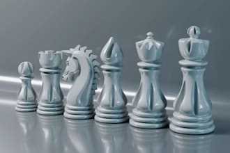 design minimalistic chess pieces,classic chess character,trpg asset, caricature
