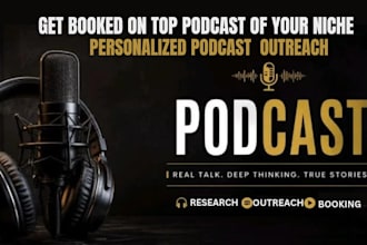 do professional podcast outreach and book you on top podcasts in your niche
