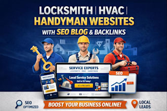 build locksmith website hvac handyman website blog backlink website design