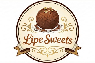fazer um logotipo de uma empresa de doces