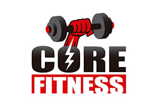 create a winning memorable gym logo for core fitness