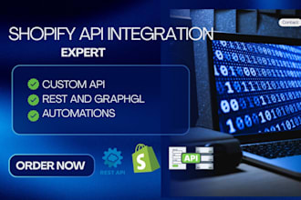 develop shopify API integration custom shopify app rest graphql