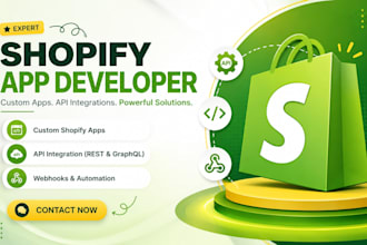 develop custom shopify apps and shopify API integrations