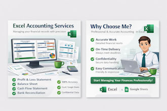 prepare profit and loss, balance sheet in excel