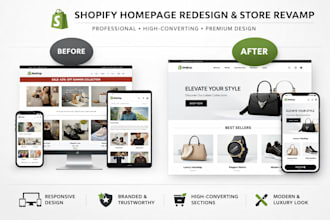 shopify revamp homepage redesign replicate shopify clone shopify store redesign