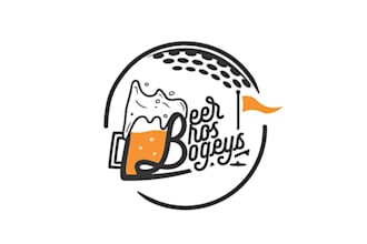 design golf logo with satisfaction guaranteed