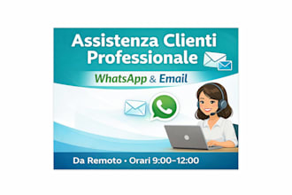 assistenza clienti professionale via whatsapp ed email