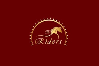 design eye catching animal horse riding logo