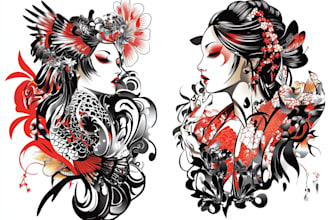 professionally draw your chest tattoo