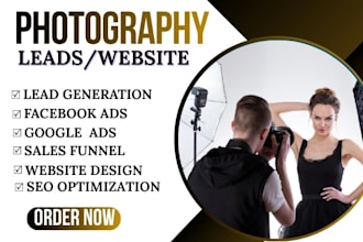 photography leads videography leads photography website wedding photography