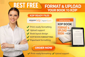 do book formatting for kindle ebook, format paperback for amazon kpd and epub
