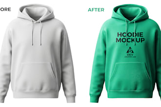 realistic hoodie mockup for pod and clothing  brands