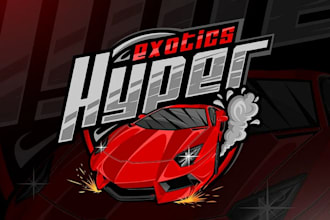 do modern high quality custom racing logo design