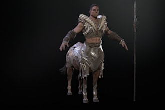 unity 3d fantasy character,monster creature, low poly model,humanoid,pbr texture
