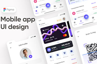 do figma mobile app design, app UI UX, app store mockup