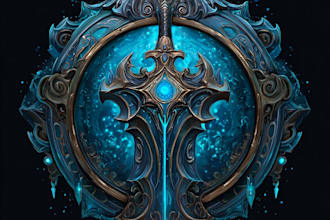make awesome rpg fantasy or sci fi logo for you
