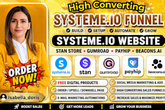 systeme io sales funnel, systeme io website, stan store, systeme io sales funnel