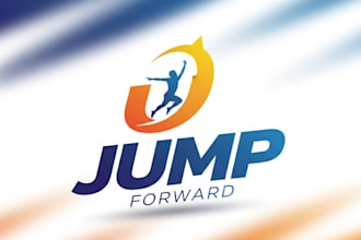 design a dynamic and energetic jump logo for your brand