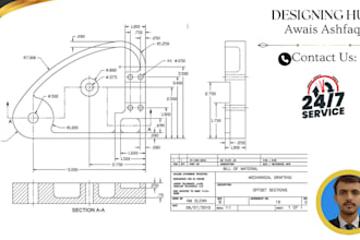 do technical cad drawings  in autocad as per requirements