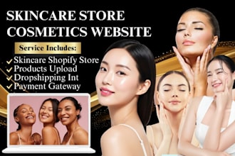 design 7figure skincare shopify store skincare cosmetics store skincare website