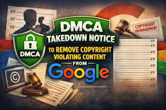 submit dmca takedown notice to remove copyright violating content from google