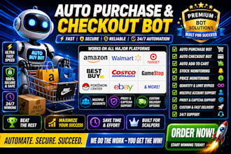 build auto buying bot, auto purchase bot, shopping bot, walmart bot, target bot