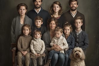 merge your photos into a realistic family portrait