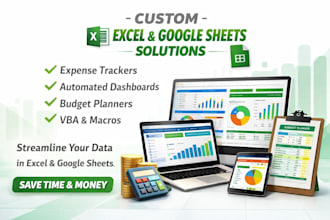 create custom google sheets, vba macros, and automated spreadsheets and pay