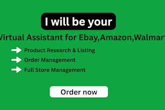 be your amazon, ebay, walmart virtual assistant