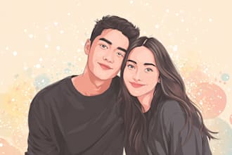 personalized couple portrait a gift to remember