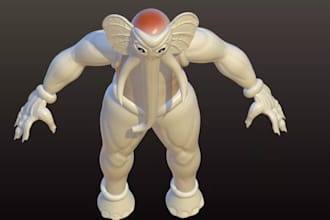 sculpt 3d hybrid character,humanoid creature,collectible toys,asset,human model
