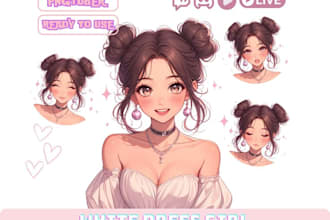 create a custom anime png vtuber with expressions