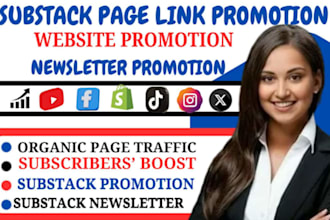 promote your substack page newsletter and articles