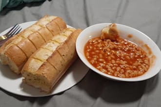 deliciously prepare bread and beans with sweet dodo