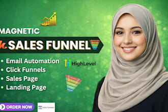 design clickfunnels sales funnel, landing page, katra, kajabi course website