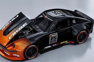 create custom livery for racing game 3d car,team sponsor livery,3d car model,psd