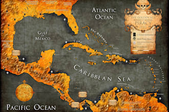 draw a professional fantasy or historical map for you