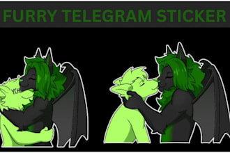 custom furry telegram sticker emotes furry badge discord sticker sticker pack