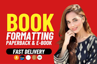 amazon KDP book formatting, paperback and kindle ebook formatting