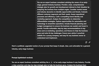 write optimized ai prompts for business growth