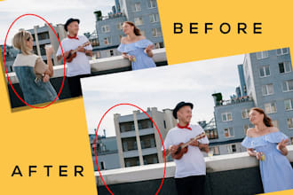 do image editing, object removing, and photomanipulation job